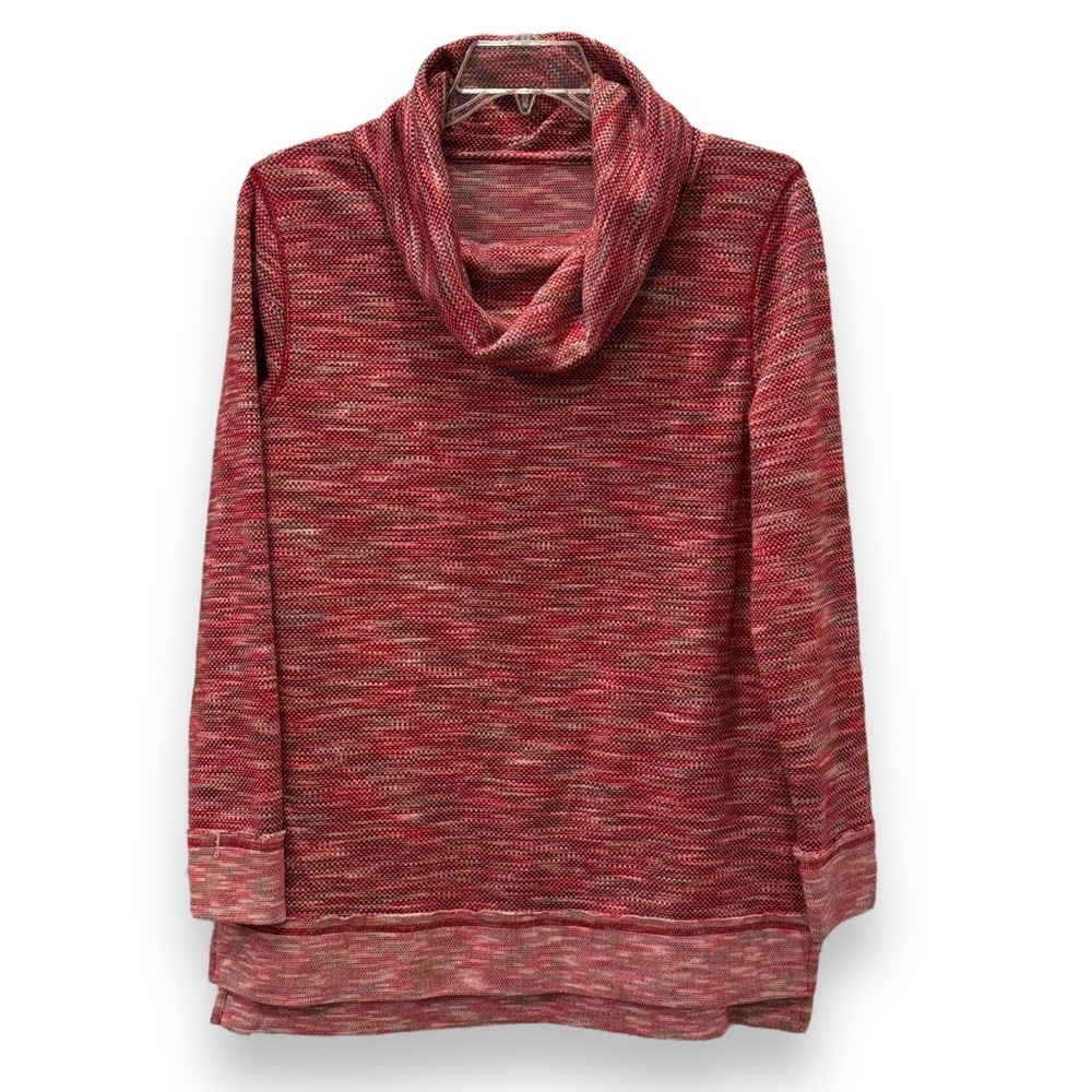 Natural Reflections Multicolor Cowl Neck Long-Sleeve Shirt